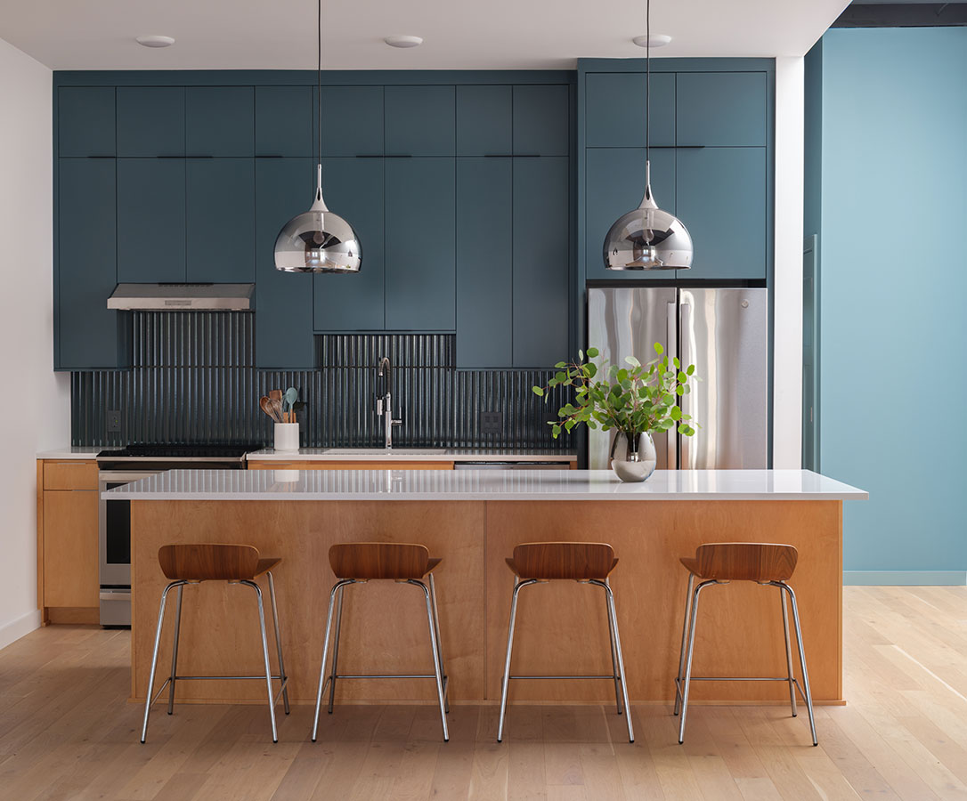 condo renovation kitchen island